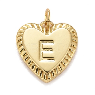 Rack Plating Real 18K Gold Plated Brass Pendants KK-E260-01G-E-1