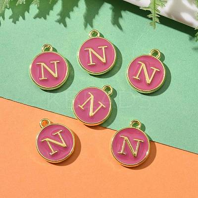 Golden Plated Alloy Enamel Charms ENAM-S118-08N-1
