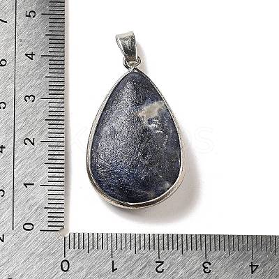 Natural Lapis Lazuli Imitation Blue Goldstone Pendants KK-F868-12P-1