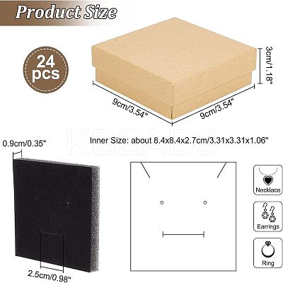 Kraft Paper Cardboard Jewelry Boxes LS-CBOX-WH0001-D05-1