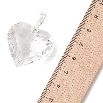 Transparent Glass Pendants PALLOY-JF05262-01-1