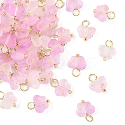 50Pcs Butterfly Acrylic Charms HJEW-YW00234-04-1