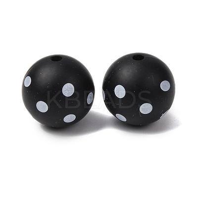 Food Grade Eco-Friendly Printed Silicone Beads SIL-A013-01A-07-1