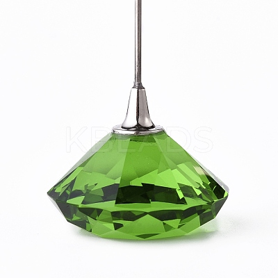 Diamond Shape Glass Name Card Holder DJEW-F009-A03-1
