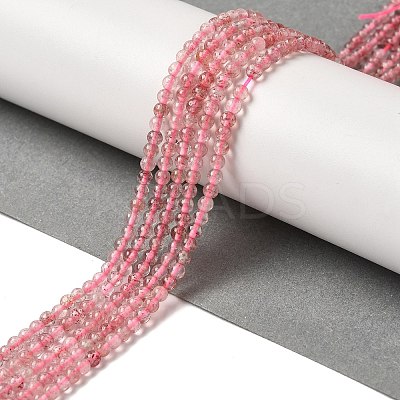Natural Strawberry Quartz Beads Strands G-B090-A26-03-1