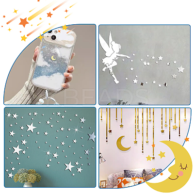 200Pcs 2 Style Acrylic Wall Stickers FIND-PH0010-80-1