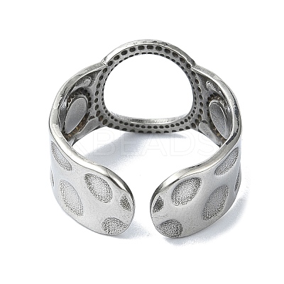 304 Stainless Steel Cuff Rings RJEW-M019-42P-1