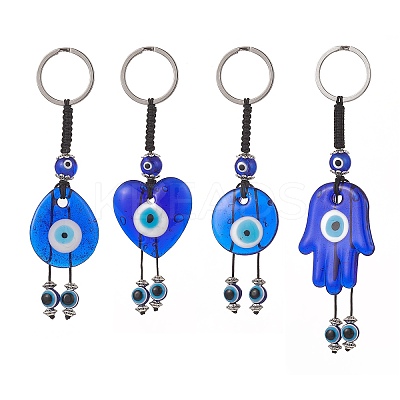 Handmade Lampwork Pendant Keychain KEYC-JKC00450-1