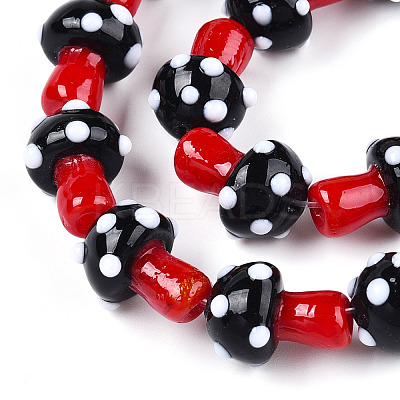 Handmade Lampwork Beads Strands LAMP-N024-09A-1