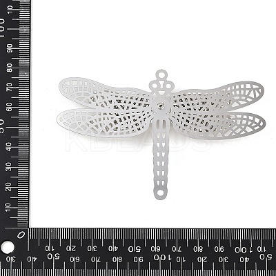 304 Stainless Steel Crystal Rhinestone 3D Insect Connector Charms STAS-H236-11B-P-1