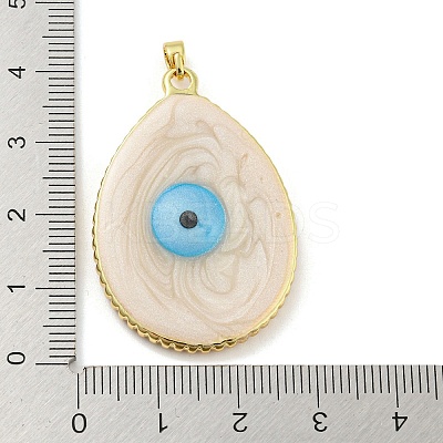 Rack Plating Brass Enamel Pendants KK-Q804-25G-1
