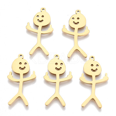 Ion Plating(IP) 201 Stainless Steel Pendants STAS-N098-134LG-1