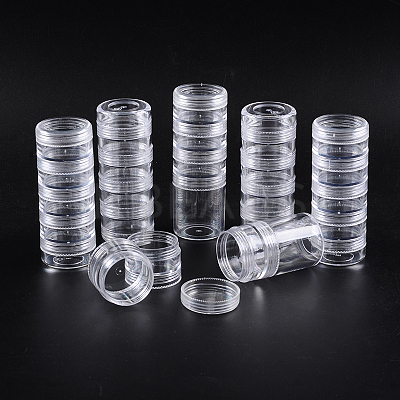 Plastic Bead Storage Containers with Lids and 30PCS Mini Storage Jars C020Y-1