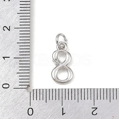 Brass Micro Pave Clear Cubic Zirconia Charms KK-P339-27P-08-1