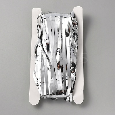 Plastic Foil Fringe Curtains DIY-WH0399-89-1