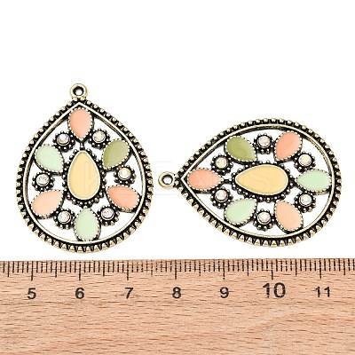 Alloy Enamel Pendants PALLOY-F319-06A-AB-1