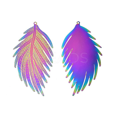 Ion Plating(IP) 304 Stainless Steel Filigree Big Pendants X-STAS-S118-087-1