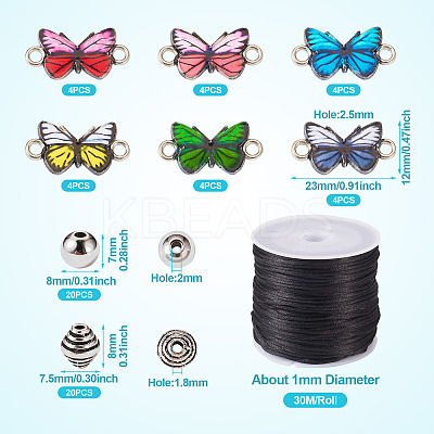 DIY Butterfly Bracelet Making Kit DIY-TA0004-90-1
