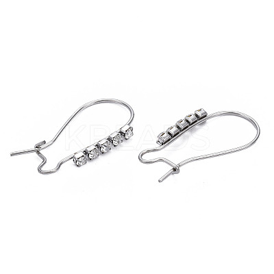 304 Stainless Steel Hoop Earrings Findings Kidney Ear Wires LS-STAS-N092-138B-01-1