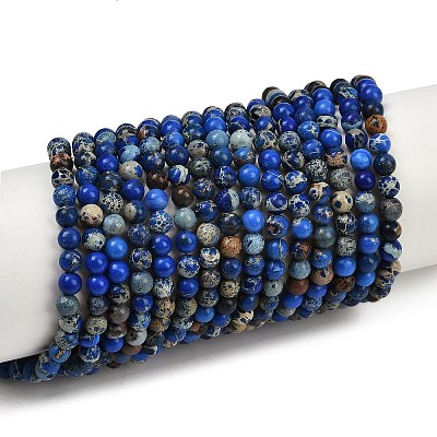 Natural Imperial Jasper Beads Strands G-I122-4mm-06-1
