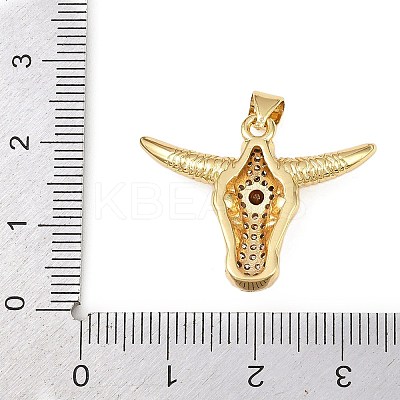 Brass Micro Pave Cubic Zirconia Pendants KK-F919-39A-G-1