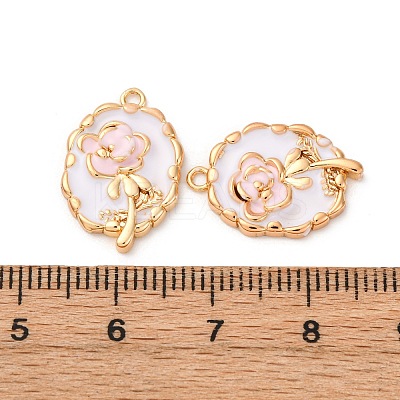 Brass Enamel Pendants KK-Z112-18G-01-1