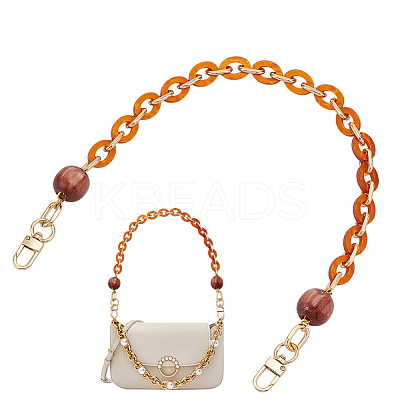 1Pc Resin Oval Link Purse Chains with Alloy Clasps FIND-PH0028-19A-1