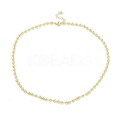 Rack Plating Brass Ball Chain Necklaces for Women NJEW-G102-01B-G-1