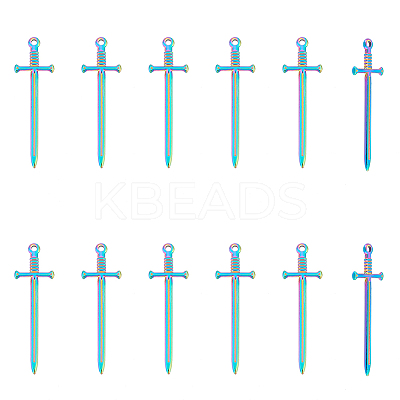16Pcs 304 Stainless Steel Pendants STAS-UN0042-58-1