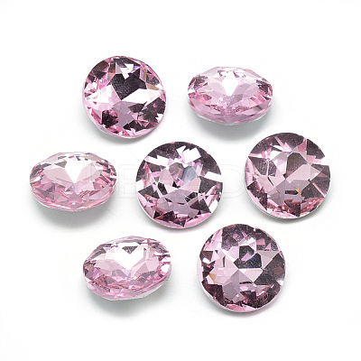 Pointed Back Glass Rhinestone Cabochons RGLA-T029-14mm-03-1