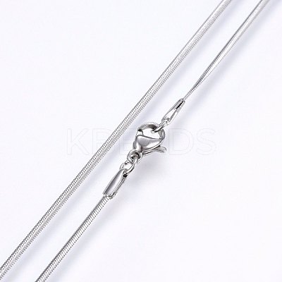 Non-Tarnish 304 Stainless Steel Herringbone Chain Necklaces NJEW-F227-02P-02-1