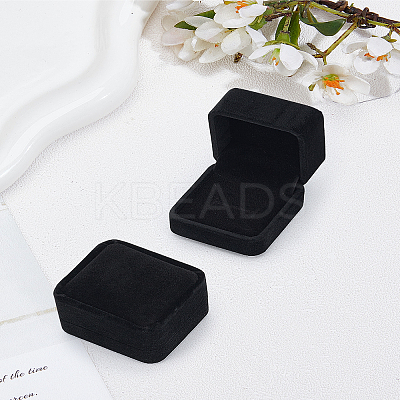 Square Flocking Finger Ring Packing Boxes with Flip Lids CON-WH0085-138A-1