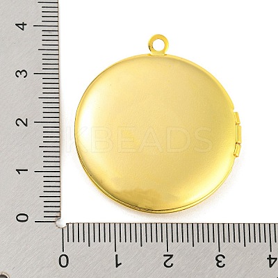 Rack Plating Brass Locket Pendants KK-M263-03G-1