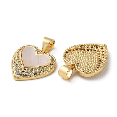 Brass Micro Pave Cubic Zirconia Pendants LS-KK-D057-14G-1