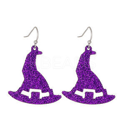 Halloween Alloy Acrylic Dangle Earrings FS-WG03594-12-1