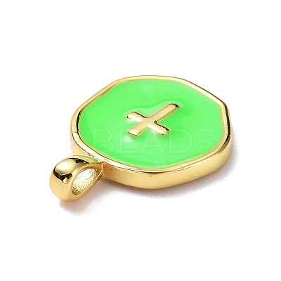 Brass Enamel Pendants KK-G417-01LG-03-1