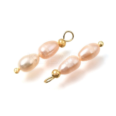 Natural Freshwater Pearl Beaded Pendants PA-CBAF2FA-02G-01-1