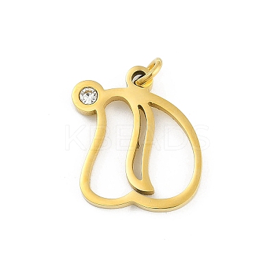 304 Stainless Steel Pendants STAS-R137-01G-D-1