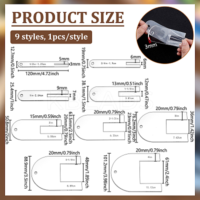 1 Set Acrylic Quilting Templates SENE-BC0002-02-1
