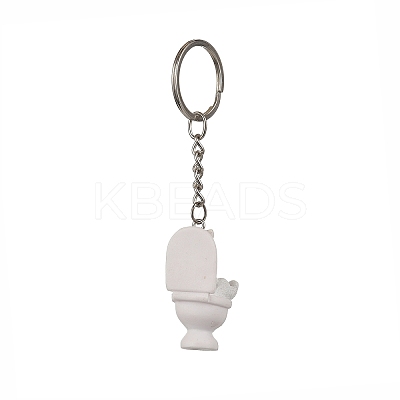 Alloy with PVC Plastic Cute Keychain KEYC-Z006-02P-B-1