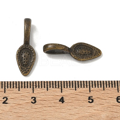 Tibetan Style Alloy Glue-on Flat Pad Bails LS-X-TIBEP-Q064-183AB-NR-1