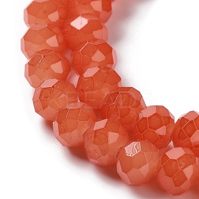 Baking Paint Imitation Jade Glass Bead Strands DGLA-A034-J10mm-A12-1