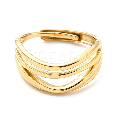 304 Stainless Steel Hollow Adjustable Ring for Women RJEW-C016-08G-1