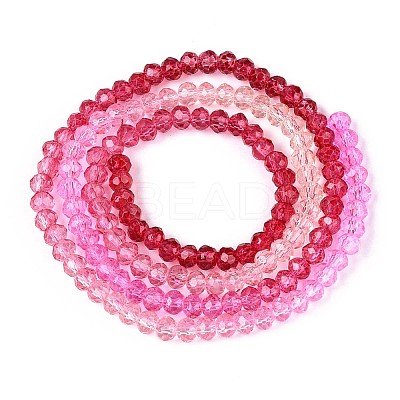 Transparent Gradient Color Glass Beads Strand GLAA-TAC0022-05O-01-1