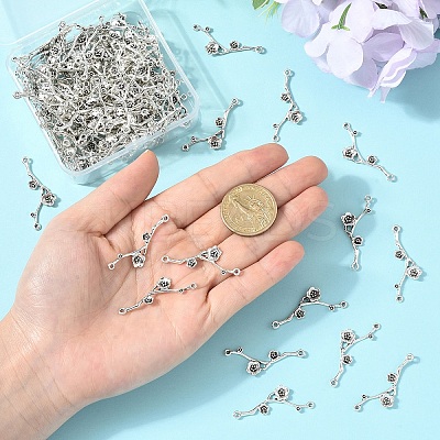 100G Tibetan Style Alloy Connector Charms FIND-YW0008-03-1