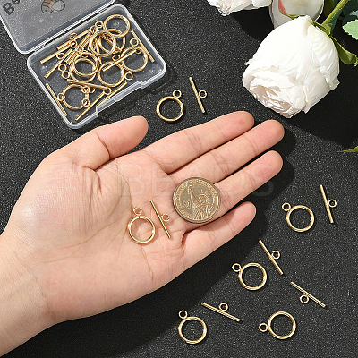 20 Sets 304 Stainless Steel Toggle Clasps STAS-BBC0008-07-1