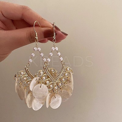 Rhombus Alloy Acrylic Dangle Earrings FS-WGCDEF0-01-1