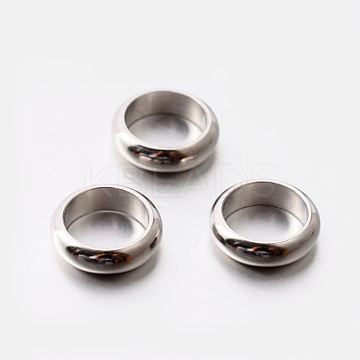 Tarnish Resistant Flat Round 201 Stainless Steel Spacer Beads STAS-E082-10-1