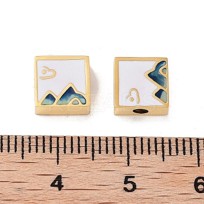 Ion Plating(IP) 304 Stainless Steel Enamel Beads STAS-I309-11B-G-1