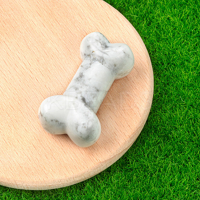 Natural Howlite Carved Healing Bone Figurines PW-WG39010-18-1